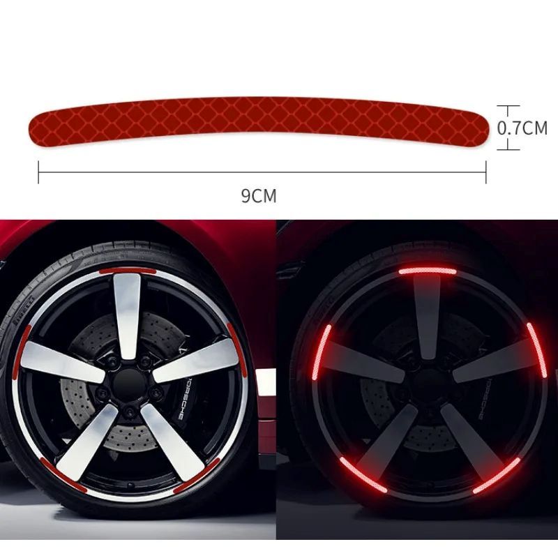 20Pcs Car Motorcycle Wheel Reflective Strips Colorful Hub Stickers Car Styling Decal Sticker Auto Moto Decor Decals Accessories
﻿