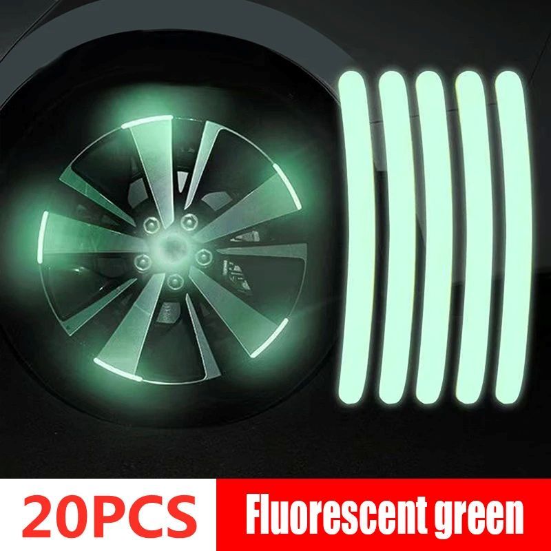 20Pcs Car Motorcycle Wheel Reflective Strips Colorful Hub Stickers Car Styling Decal Sticker Auto Moto Decor Decals Accessories
﻿