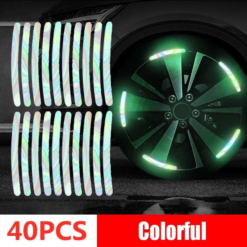 20Pcs Car Motorcycle Wheel Reflective Strips Colorful Hub Stickers Car Styling Decal Sticker Auto Moto Decor Decals Accessories
﻿