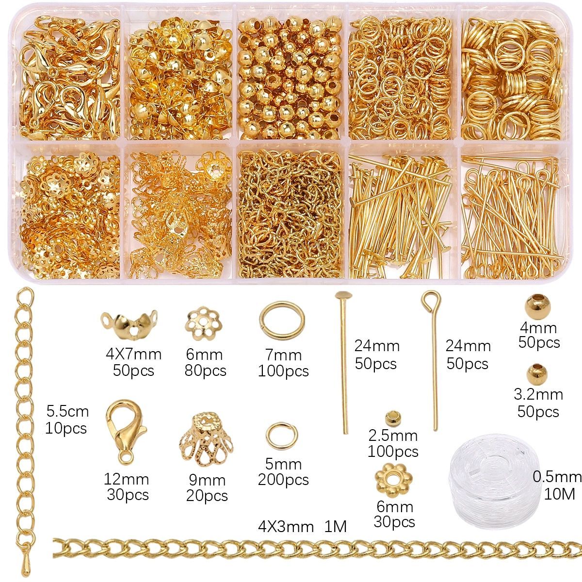 Jewelry Making Supplies Kit with Jewelry Tools, Jewelry Copper Wires Thread and Jewelry Findings for Jewelry Repair and Beading  Hand Tools