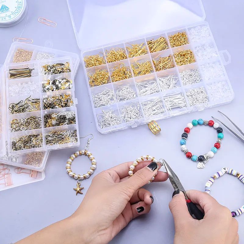 Jewelry Making Supplies Kit with Jewelry Tools, Jewelry Copper Wires Thread and Jewelry Findings for Jewelry Repair and Beading  Hand Tools