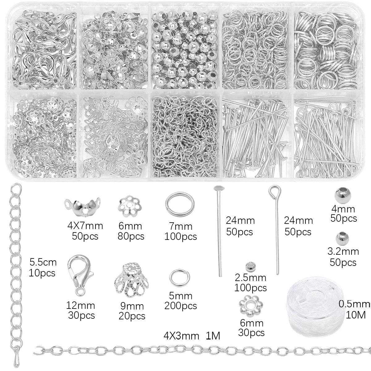 Jewelry Making Supplies Kit with Jewelry Tools, Jewelry Copper Wires Thread and Jewelry Findings for Jewelry Repair and Beading  Hand Tools