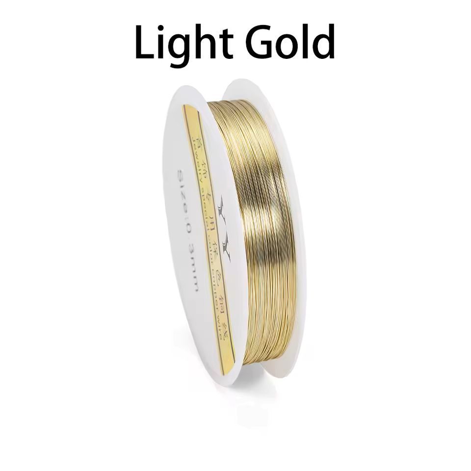 1Roll Gold Color Copper Wire 0.2/0.3/0.4/0.5/0.6/0.7/0.8/1.0mm Beading Cord DIY for Jewelry Making Accessories