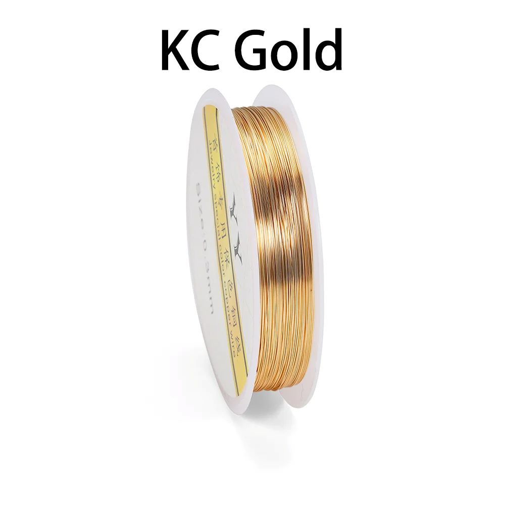 1Roll Gold Color Copper Wire 0.2/0.3/0.4/0.5/0.6/0.7/0.8/1.0mm Beading Cord DIY for Jewelry Making Accessories