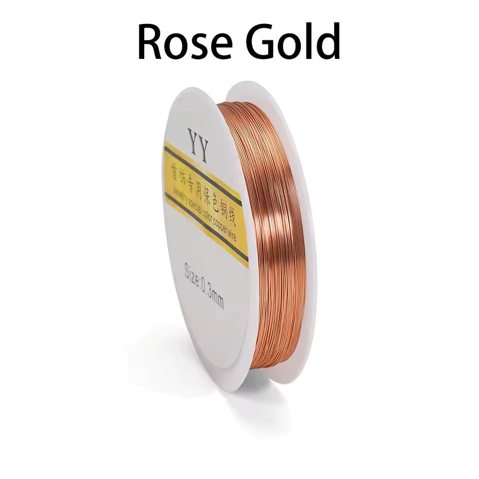1Roll Gold Color Copper Wire 0.2/0.3/0.4/0.5/0.6/0.7/0.8/1.0mm Beading Cord DIY for Jewelry Making Accessories