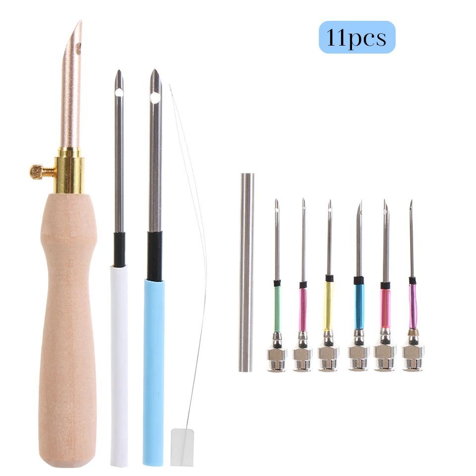 Punch Needle Embroidery Kits Wooden Yarn Embroidery Pen Crochet Knitting DIY Craft Stitching Sewing Tools