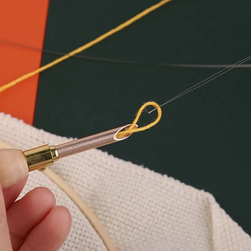 Punch Needle Embroidery Kits Wooden Yarn Embroidery Pen Crochet Knitting DIY Craft Stitching Sewing Tools