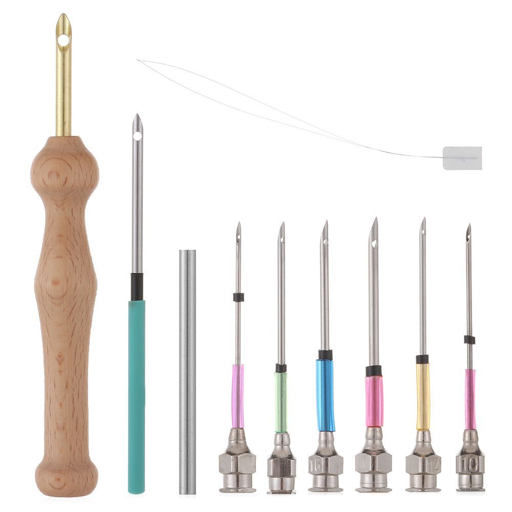 Punch Needle Embroidery Kits Wooden Yarn Embroidery Pen Crochet Knitting DIY Craft Stitching Sewing Tools