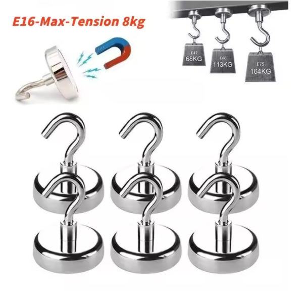10PCS Strong Magnet Hooks Multi-Purpose Storage Hooks Home Kitchen Bar Storage Hooks Key Storage Hooks Bathroom Hangers