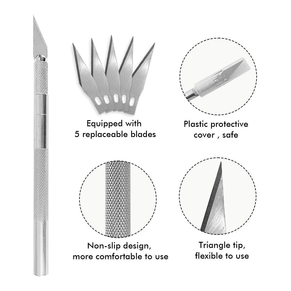 10pcs Car Vinyl Wrap Tools Vinyl Scraper Film Squeegee Vinyl Spatulas Kit Precision Craft Knife Window Tinting Tools Body Repair Tools