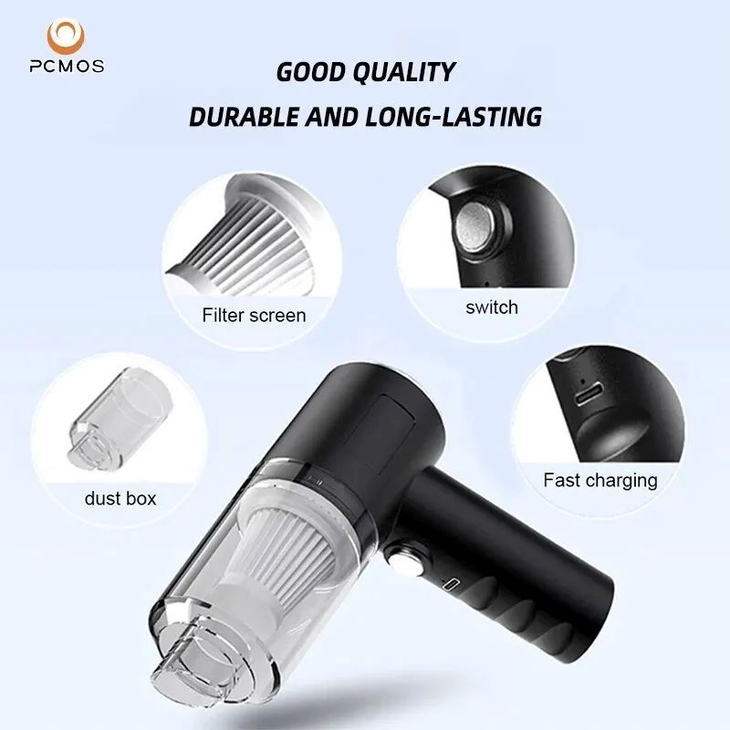 1PC Wireless Vacuum Cleaner Dual Use for Home and Car High Power Powerful Vacuum Cleaner Black
