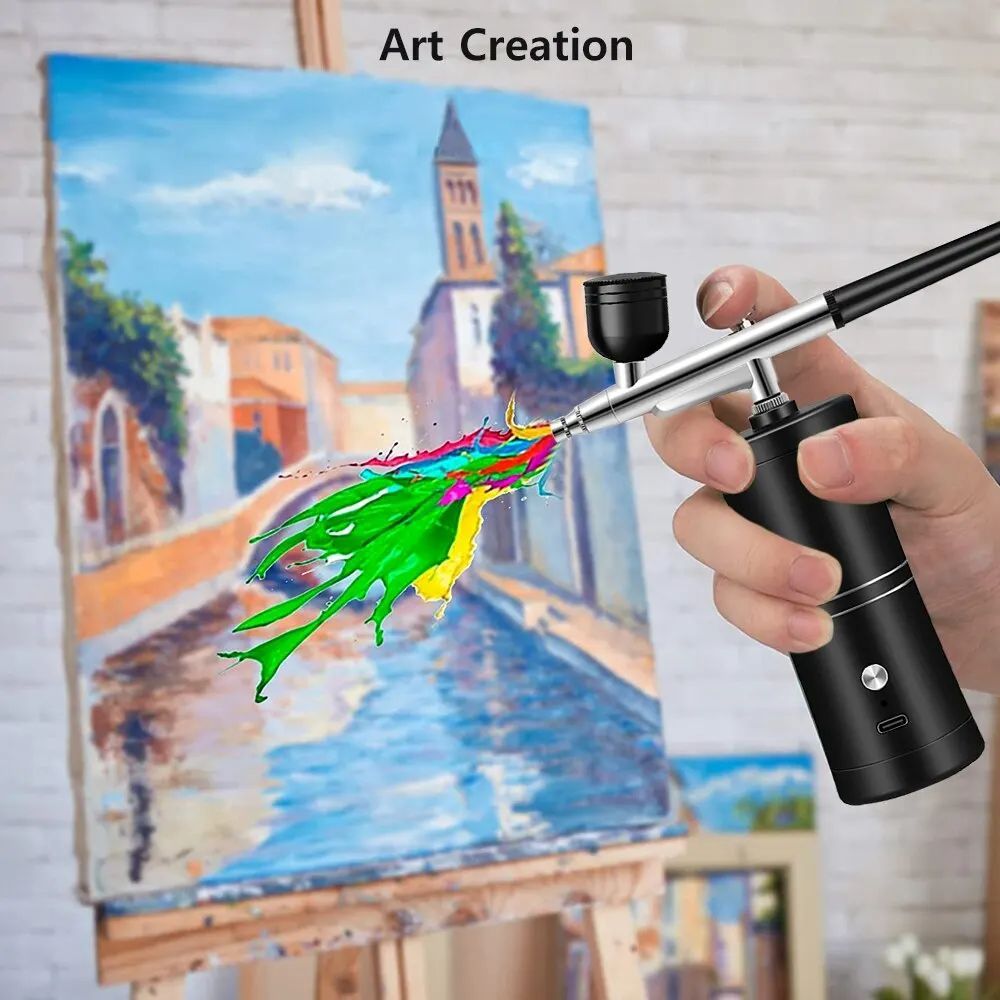 7.4v Airbrush Nail With Compressor Portable Air Brush Nails Compressor For Nail Art Painting Airbrush Compressor Paint Crafts