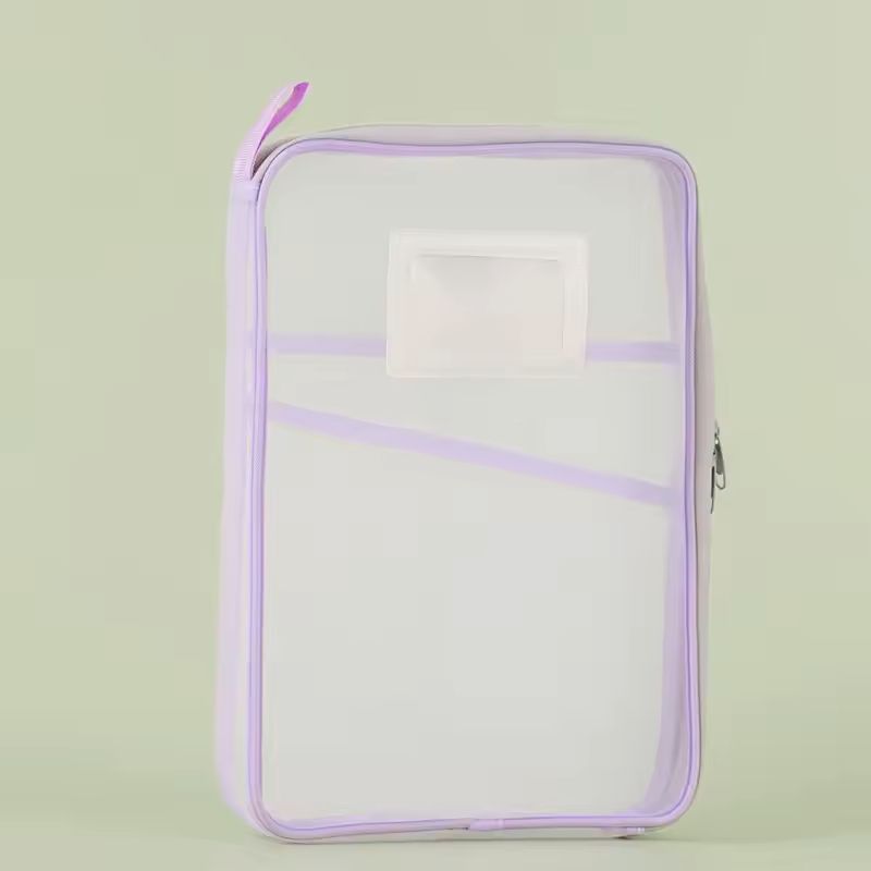 4pcs A4 Stationery Storage Bag Double-layer Mesh Zipper Bag Large Capacity Organizer Folders School Office Supplies Stationary Bag
