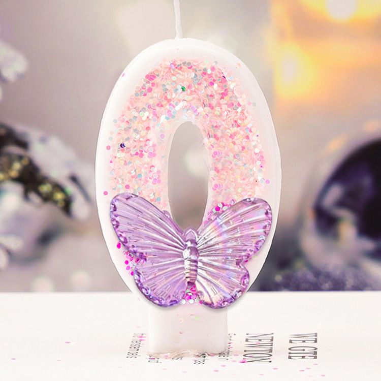 0-9 Number Cake Candles Party Supplies Birthday Candles   Purple Butterflies Candles Accessories Cake Shop Props Valentine's Anniversary Candles
﻿