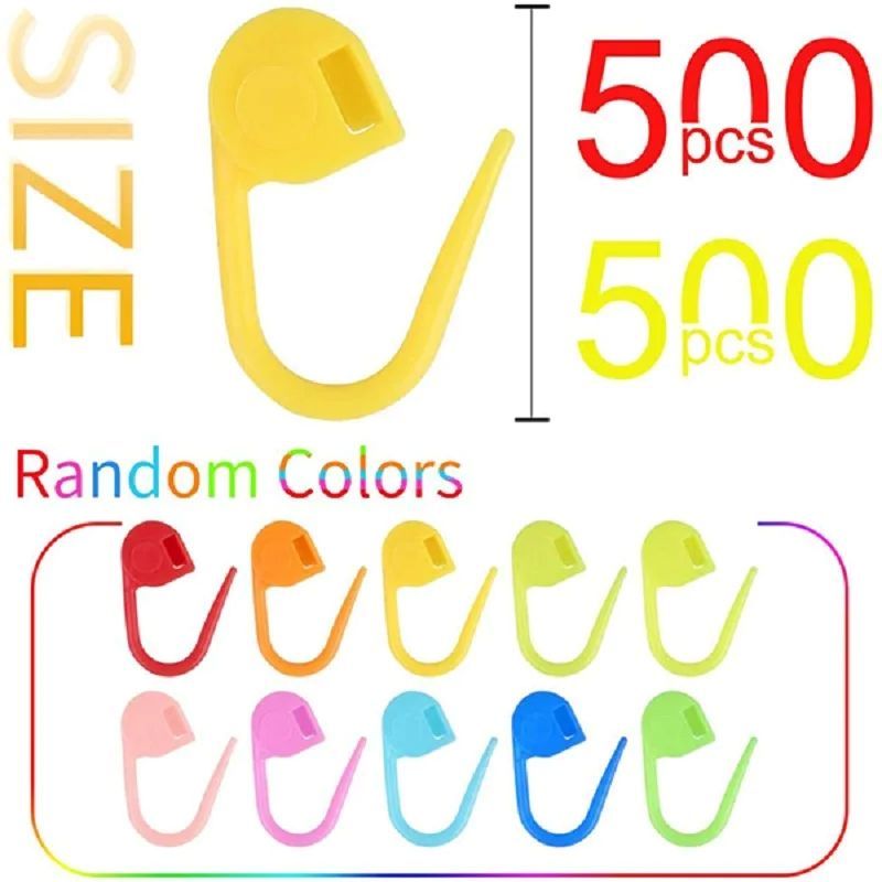 100pcs Knitting Craft Sewing Needle Tool Plastic Locking Stitch Markers Crochet Hooks Safety Sewing Supplies