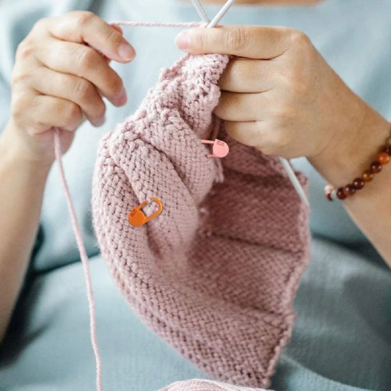 100pcs Knitting Craft Sewing Needle Tool Plastic Locking Stitch Markers Crochet Hooks Safety Sewing Supplies