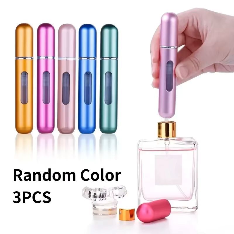 3PCS 5ml Perfume Refill Bottle Portable Mini Refillable Spray Jar Scent Pump Empty Cosmetic Containers Atomizer for Travel Tool Hot