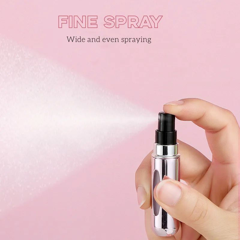 3PCS 5ml Perfume Refill Bottle Portable Mini Refillable Spray Jar Scent Pump Empty Cosmetic Containers Atomizer for Travel Tool Hot