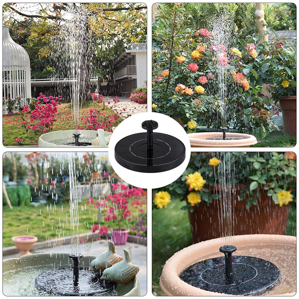 3W Solar Fountain Water Pump for Bird Bath Pond Swimming Pool Fish Tank - Outdoor Powered with 6 Nozzle Styles Garden Decor