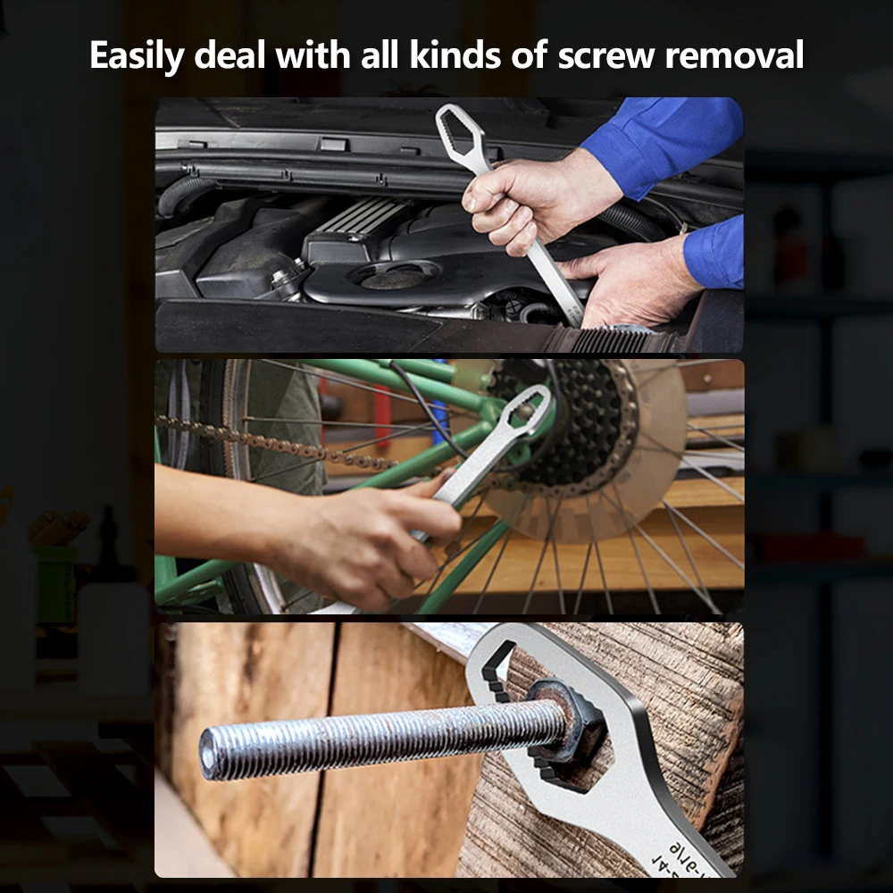 8-22mm Universal Torx Wrench Self-tightening Adjustable Glasses Wrench Board Double-head Torx Spanner Hand Tools