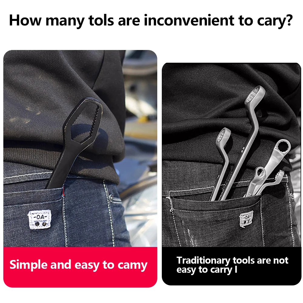 8-22mm Universal Torx Wrench Self-tightening Adjustable Glasses Wrench Board Double-head Torx Spanner Hand Tools