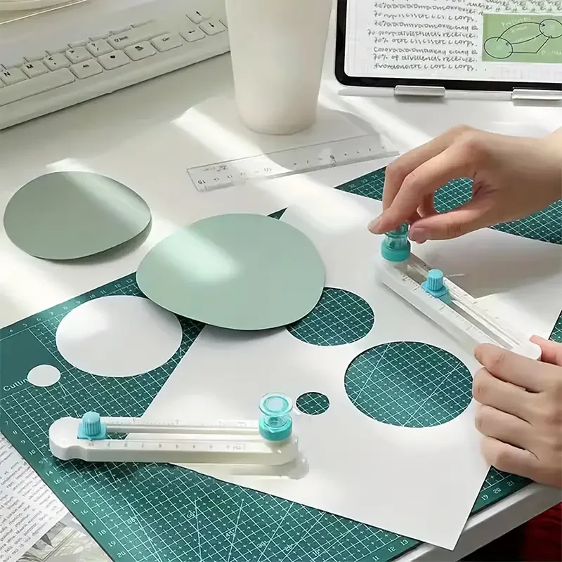 360° Adjustable Circle Cutter Precision Scrapbooking Tool Perfect Circular Paper Cuts Ideal for Craft Enthusiasts