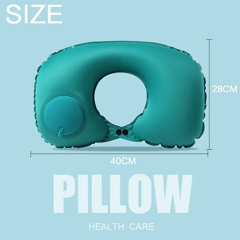 New Inflatable Pillow Travel Portable Neck Protection Pillow Press Inflatable U-shaped Pillow Travel Storage Neck Pillow