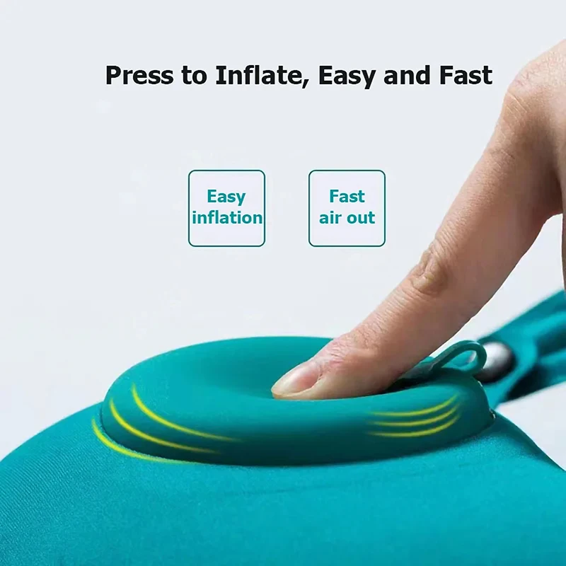 New Inflatable Pillow Travel Portable Neck Protection Pillow Press Inflatable U-shaped Pillow Travel Storage Neck Pillow