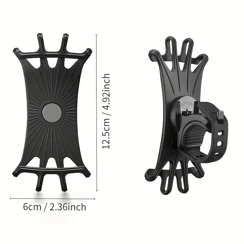 360 Rotatable Mobile Phone Bicycle Motorcycle Bike Safe Bracket Silicone Support Silicone Pull Type For All Phone Stand