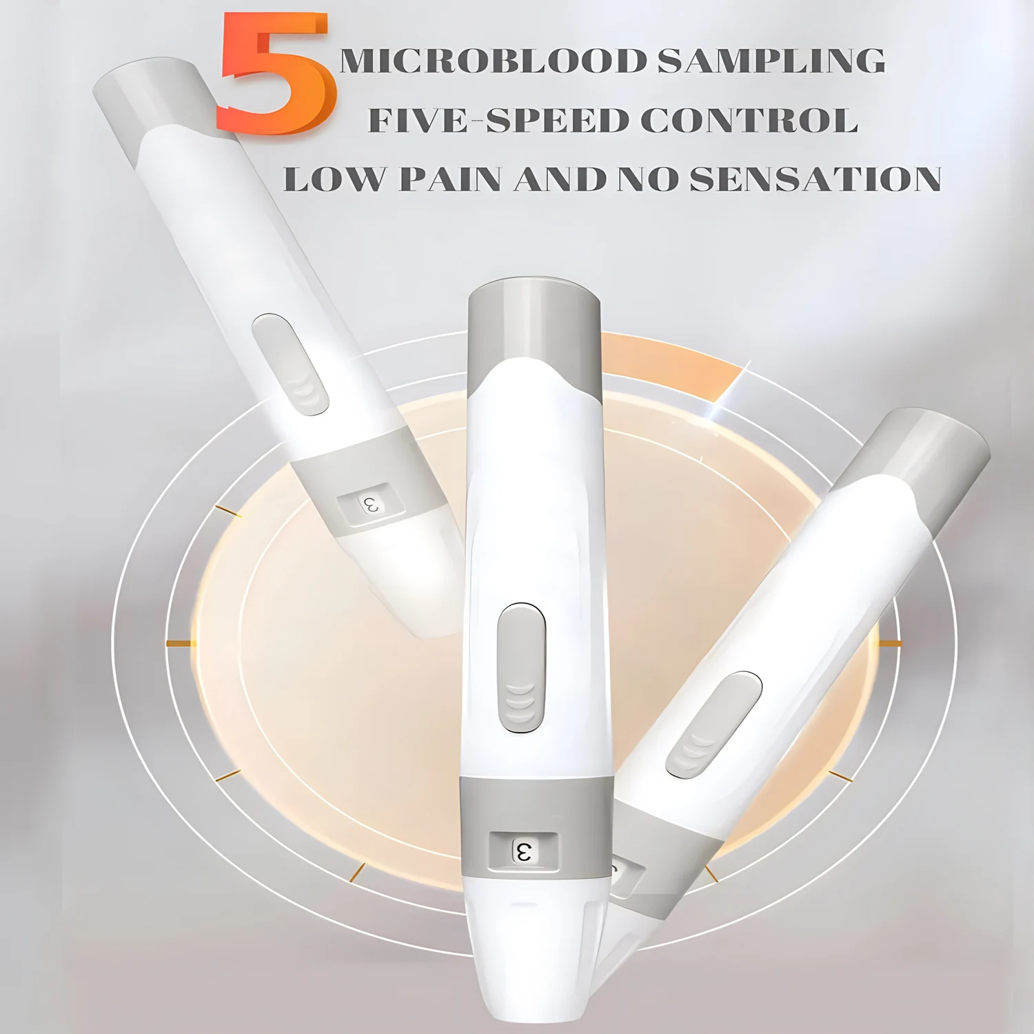 Blood Glucose Meter Diabetes Testing Kit Diabetes Lancet Machine Glucometer with 50pcs Test Strips+50 Lancets Blood Sugar Meter