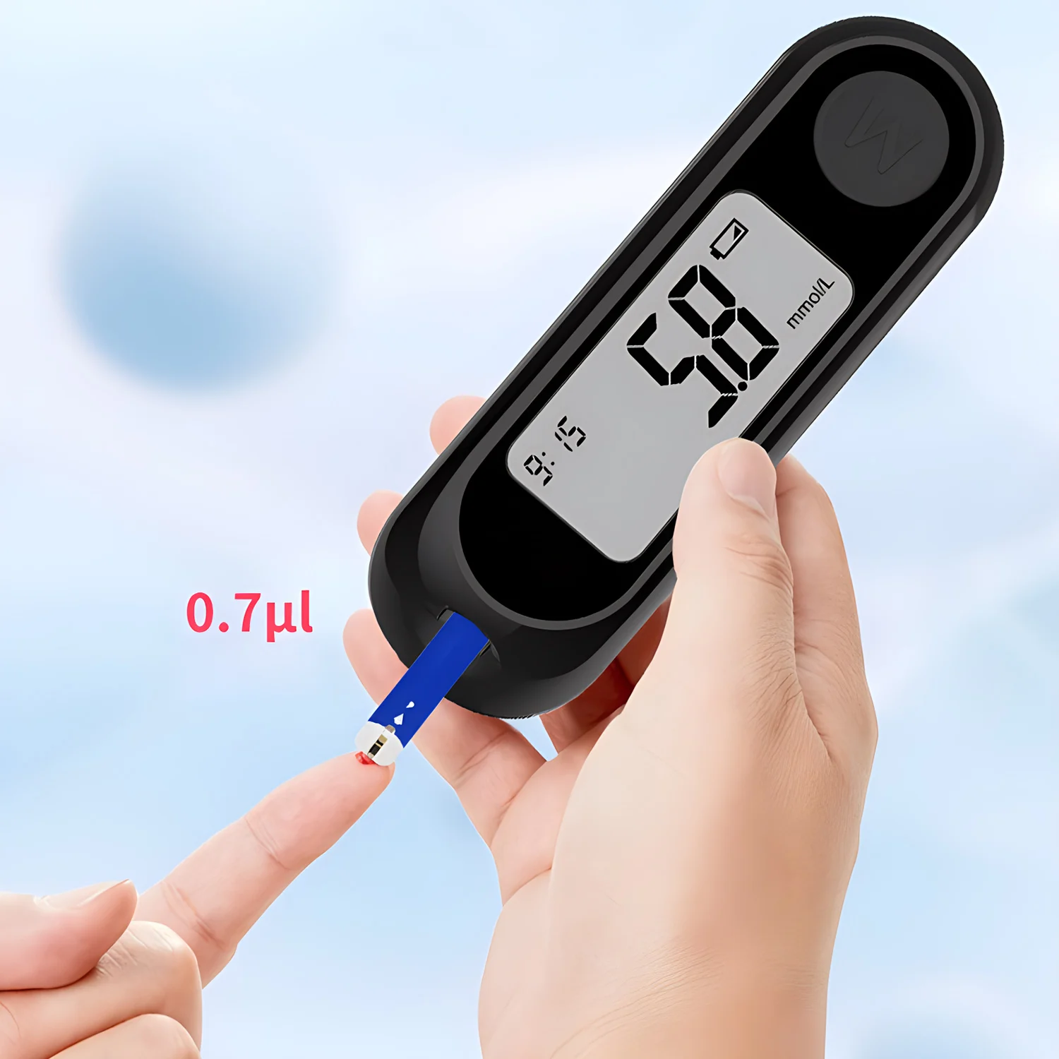 Blood Glucose Meter Diabetes Testing Kit Diabetes Lancet Machine Glucometer with 50pcs Test Strips+50 Lancets Blood Sugar Meter