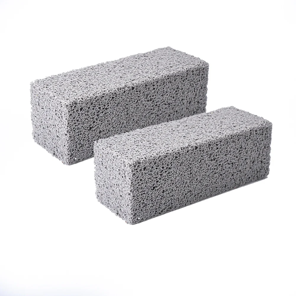 2pc BBQ Grill Cleaning Brush Brick Block Barbecue Cleaning Stone Pumice Brick For Barbecue Rack Outdoor Kitchen BBQ Tools