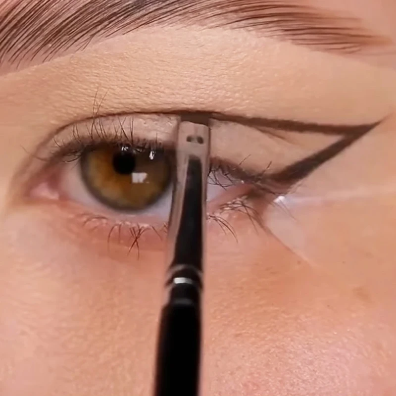 3pcs/set Blade Eyeliner Brush Eyebrow Brush Portable Flat Fine Eye Liner Brow Contour Makeup Brushes Makeup Tool