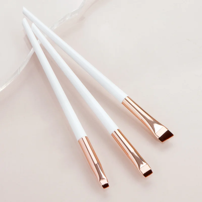 3pcs/set Blade Eyeliner Brush Eyebrow Brush Portable Flat Fine Eye Liner Brow Contour Makeup Brushes Makeup Tool