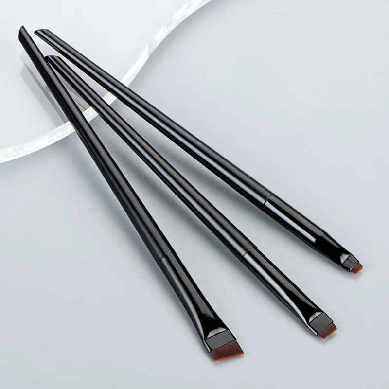 3pcs/set Blade Eyeliner Brush Eyebrow Brush Portable Flat Fine Eye Liner Brow Contour Makeup Brushes Makeup Tool