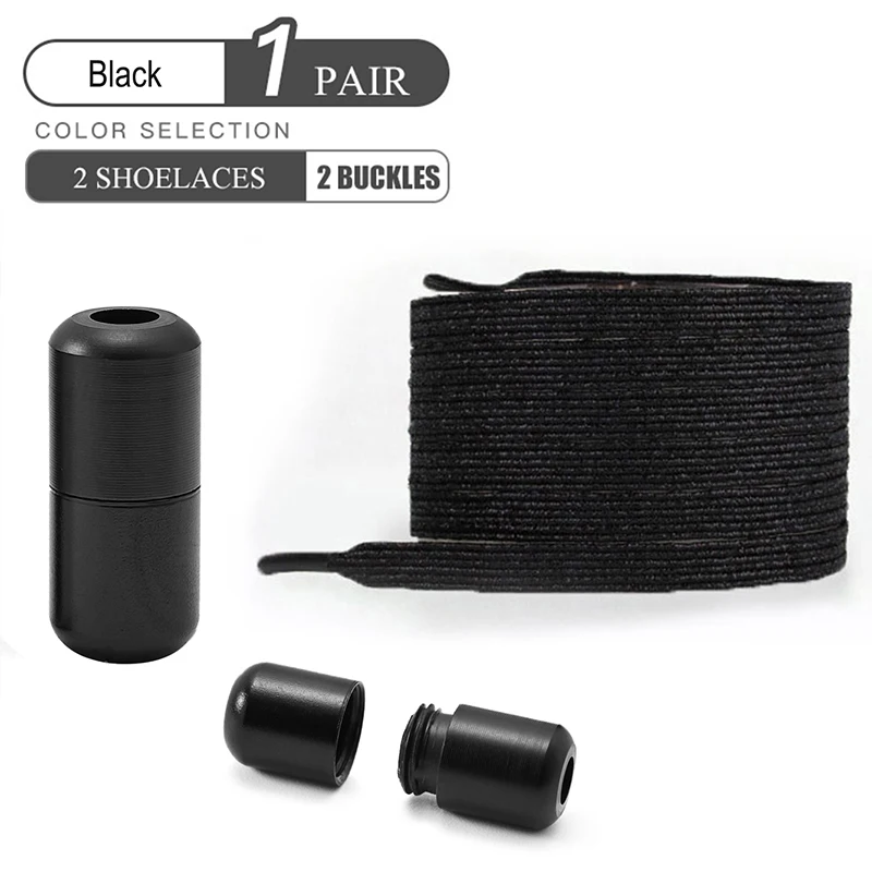 1Pair No Tie Shoe Laces Colorful Buckle Shoelaces Pearl Light Colorful Fashion Without Ties Elastic Laces Sneaker
