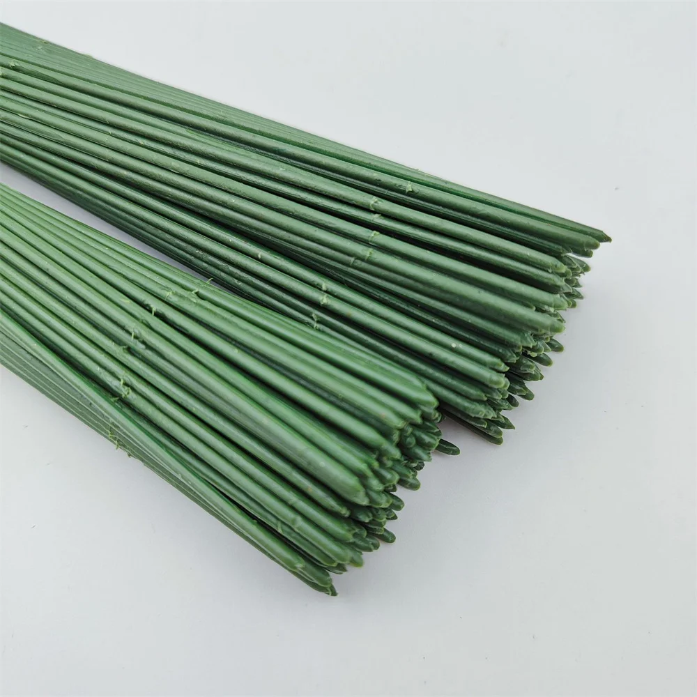 Green Flower Stem Sticks DIY Floral Material Handmade Wire Stem Floriculture Tape Self-adhesive Bouquet Floral Stem Paper Tape