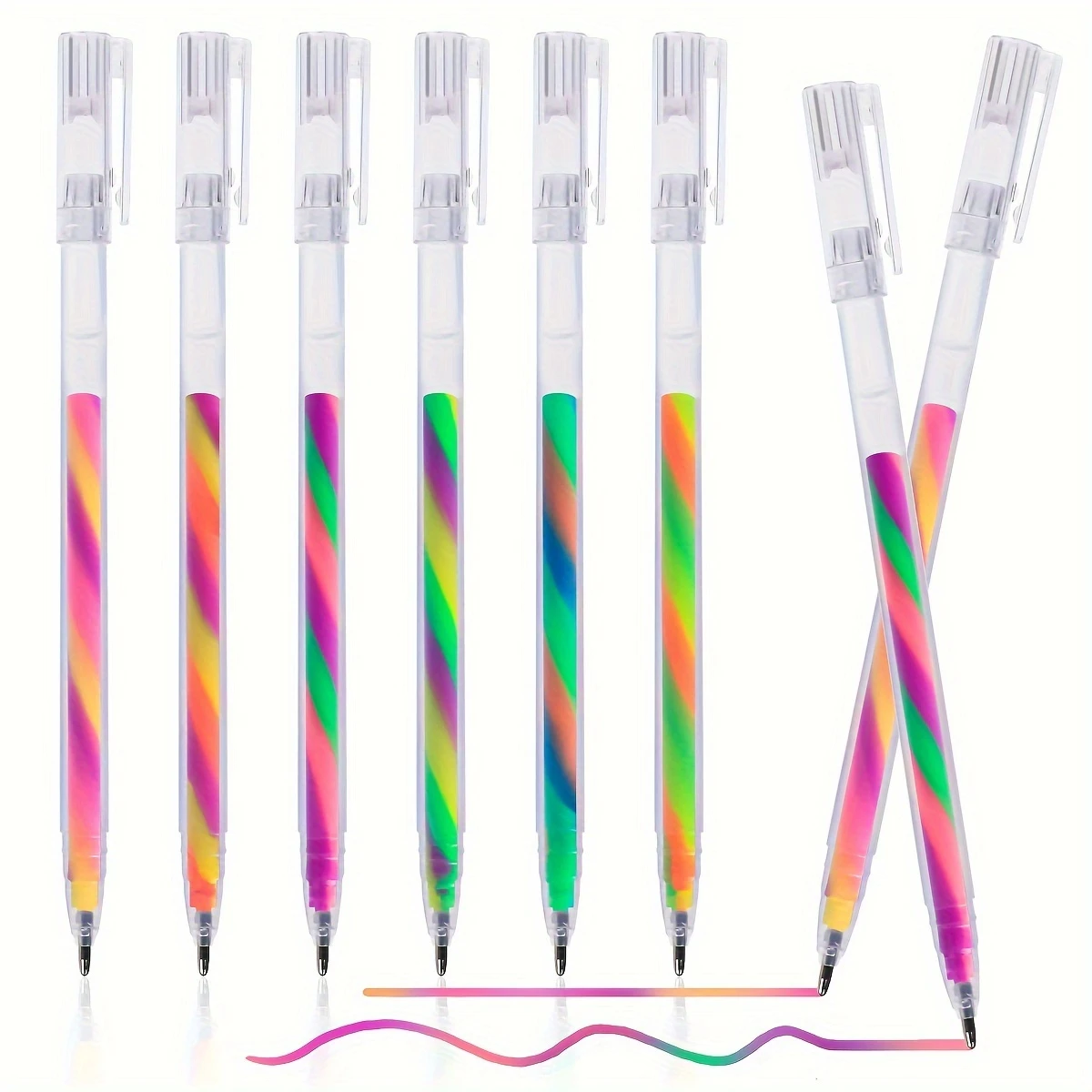6pcs Glitter Gel Highlighter Pens Set - 1.2mm Vibrant Colors Smooth Writing, Perfect for Journals DIY Crafts Greeting Cards