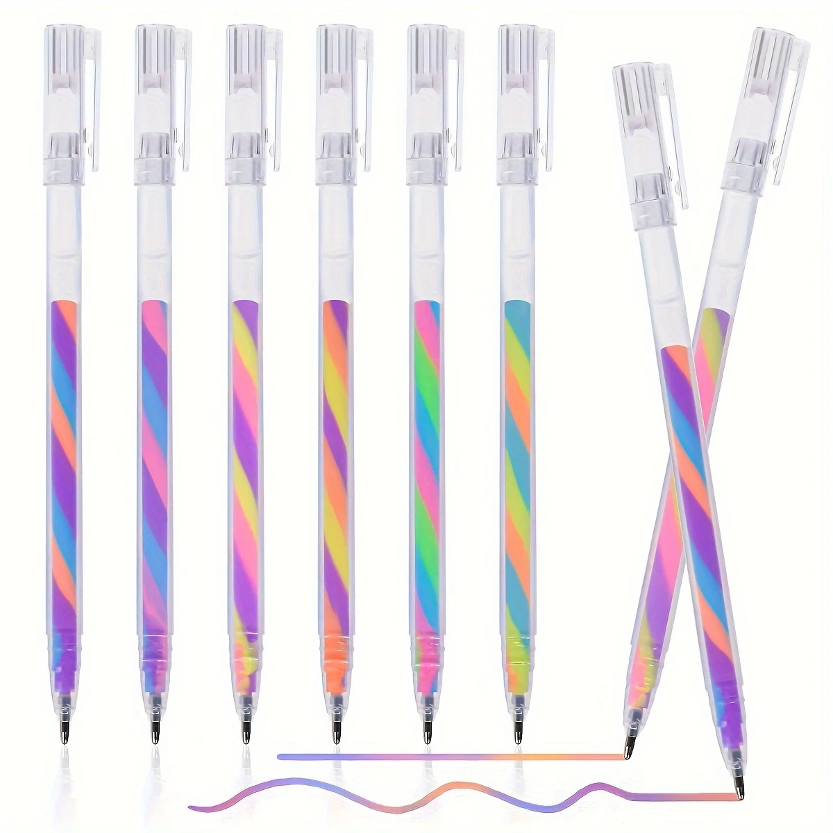 6pcs Glitter Gel Highlighter Pens Set - 1.2mm Vibrant Colors Smooth Writing, Perfect for Journals DIY Crafts Greeting Cards
