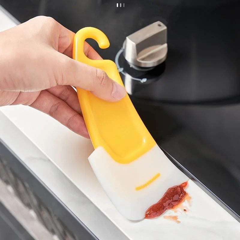 3Pcs Cleaning Spatula Kitchen Scraper Soft Blade Scraper Brush Dirty Pan Pot Dishes Cleaner Tools Cooking Baking Tool Kitchen Gadget