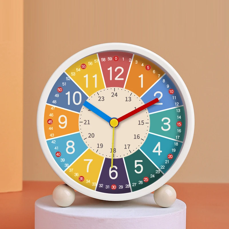 Early Learning Desktop Alarm Clock Children Wake Up Alarm Clock Living Room Bedroom Silent Desktop Clock Desktop Clock