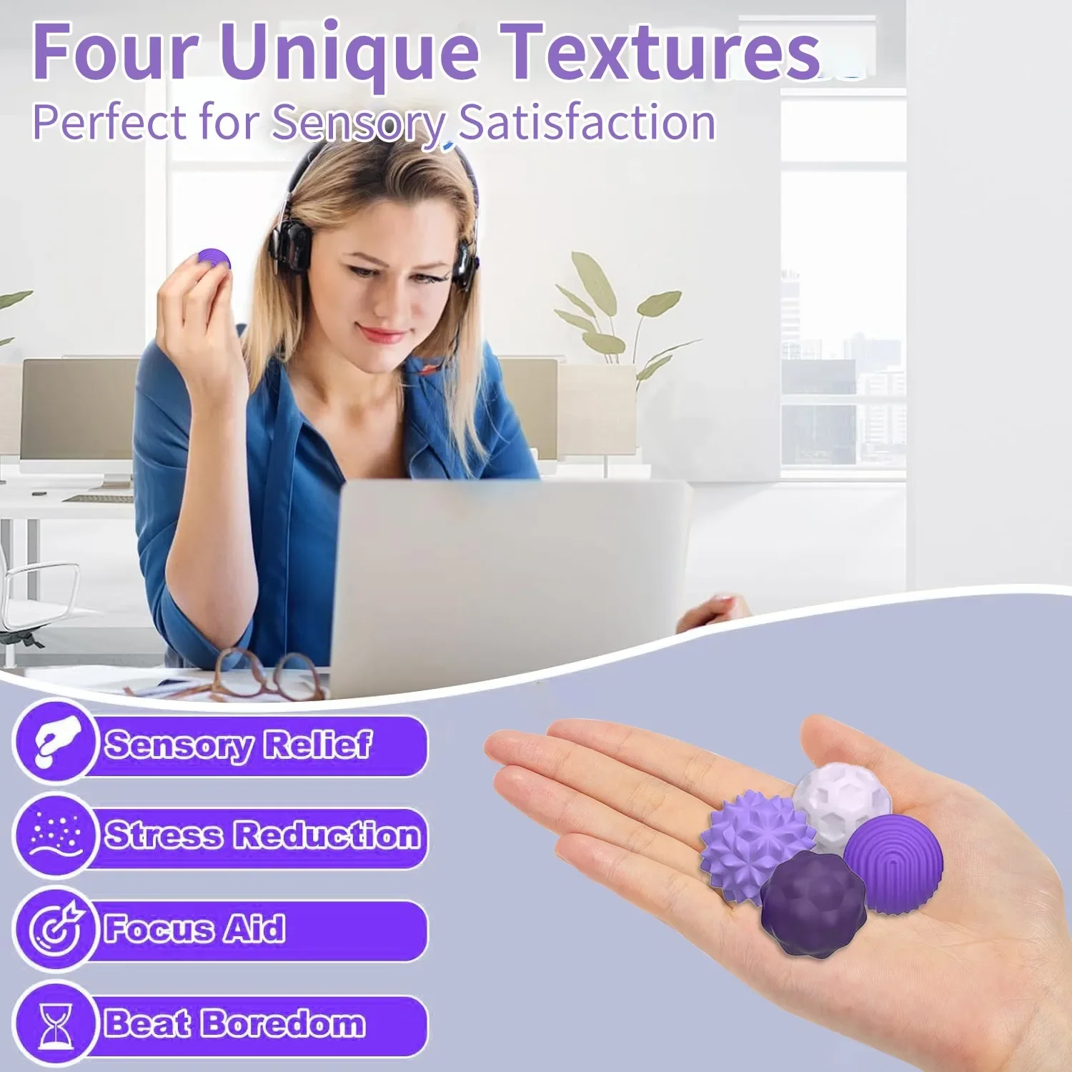 Silicone Magnetic Sensory Balls Fidget Toy Worry Balls Autism Calming Fidgeting Toy Adults Anxiety Relief Stress Sensory Toy
