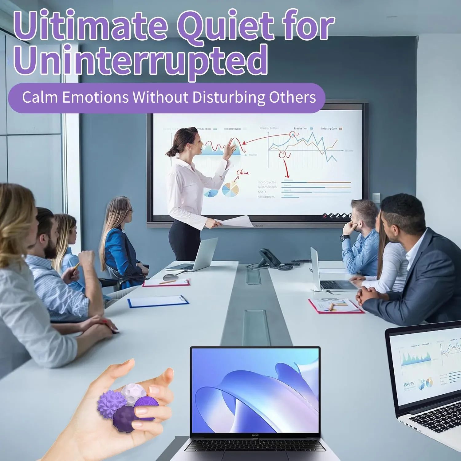 Silicone Magnetic Sensory Balls Fidget Toy Worry Balls Autism Calming Fidgeting Toy Adults Anxiety Relief Stress Sensory Toy