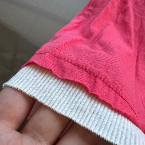 2025 T-shirts fashion summer women's fashionable pink ladies cotton rosy red fake two pieces lady clothing shirt sexy scoop neck short sleeve leisure comfort