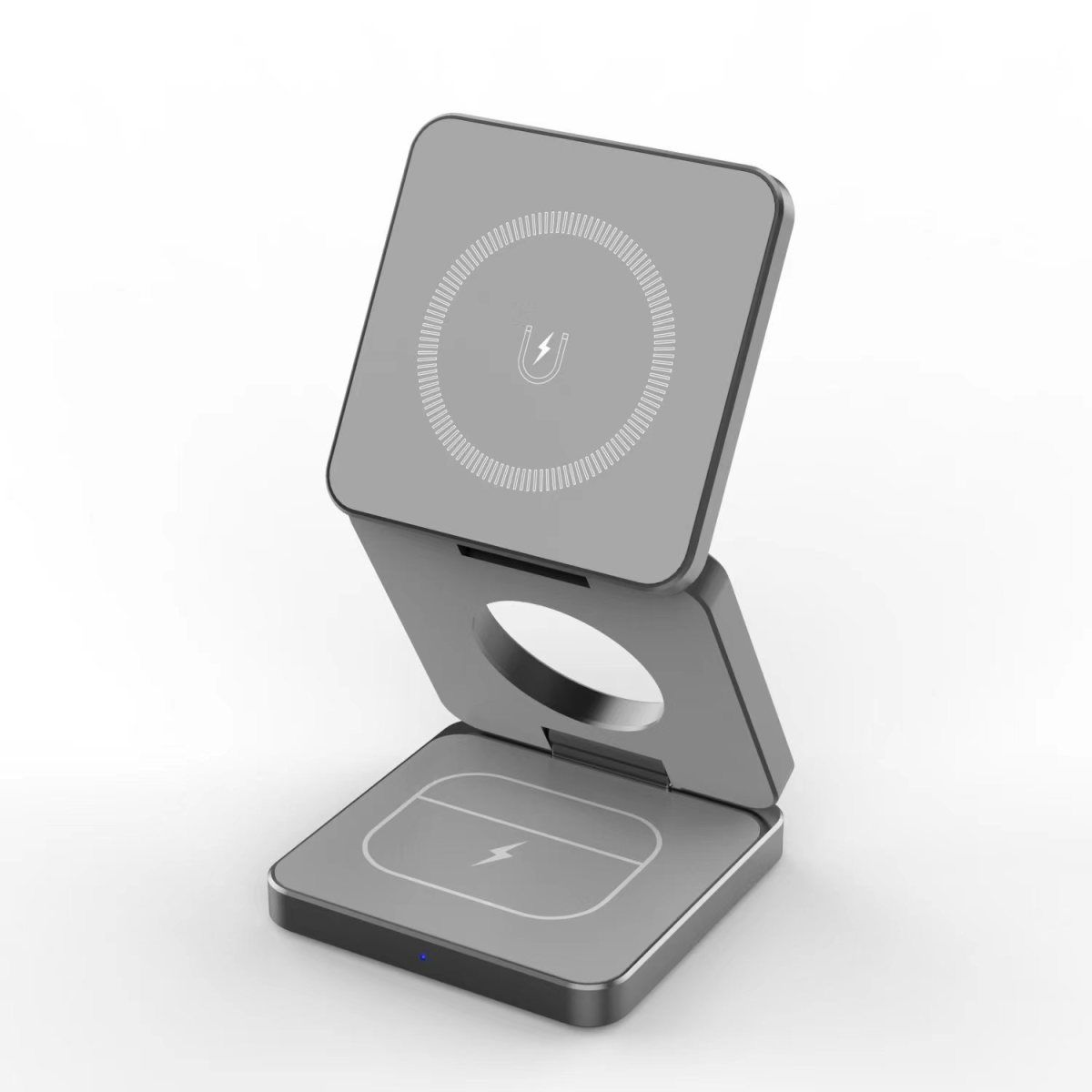 1pc 3in1 Magnetic Folding Wireless Charger Fast Charger for Apple Phone Watch
