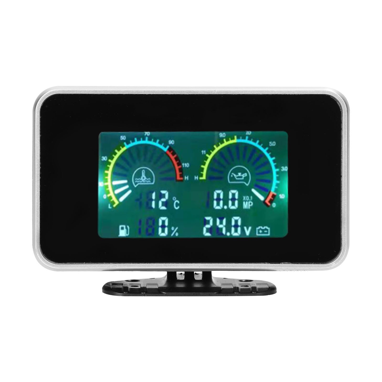 1pc 4-in-1 Car LCD Digital Meter Oil Pressure Voltage Water Temperature Fuel Gauge