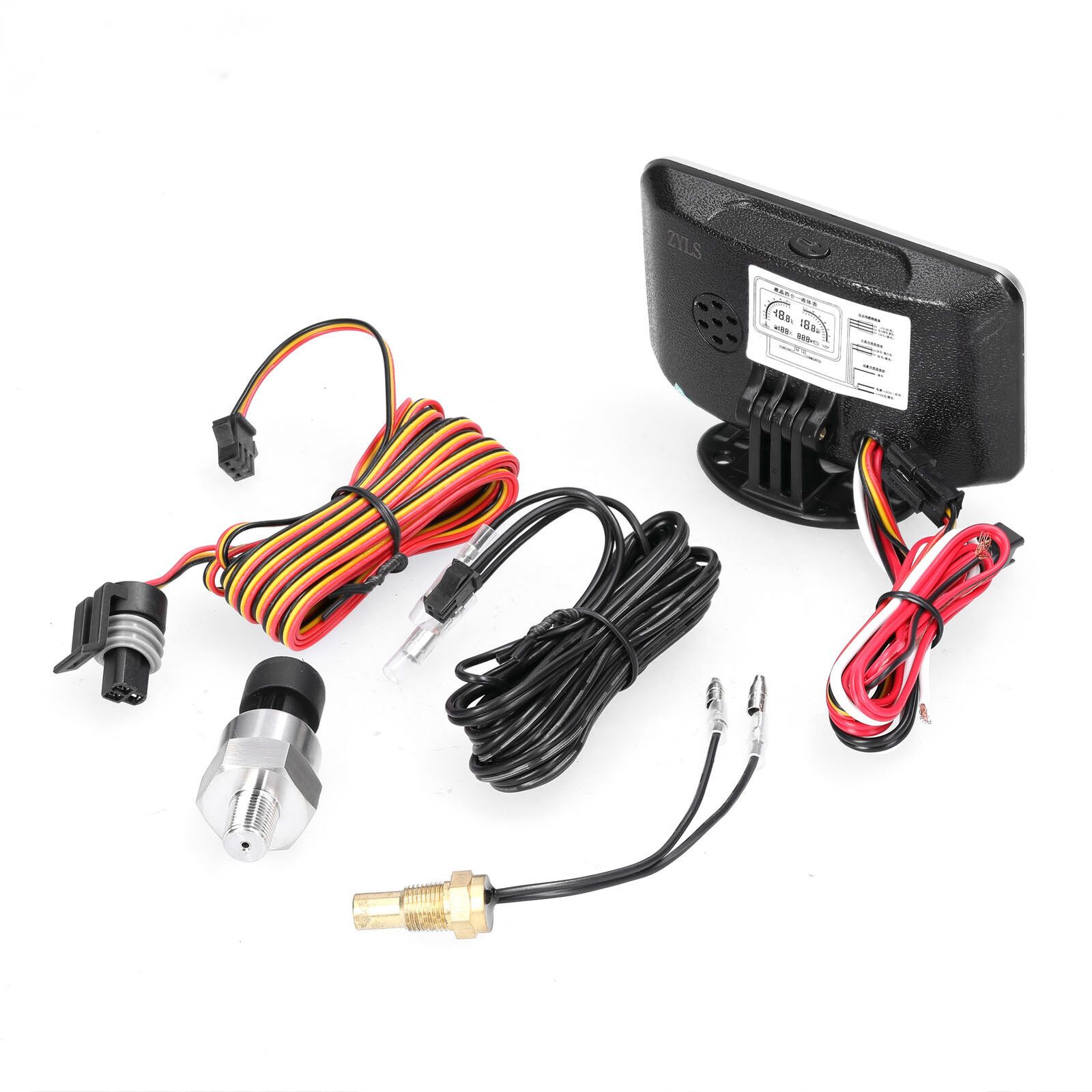 1pc 4-in-1 Car LCD Digital Meter Oil Pressure Voltage Water Temperature Fuel Gauge