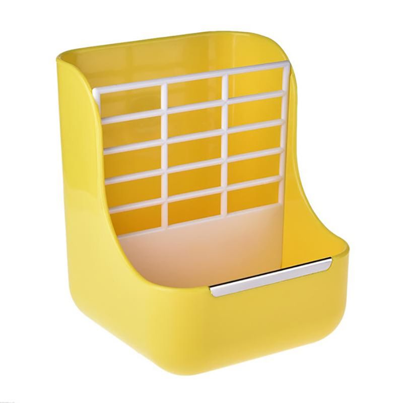 2in1 Plastic Grass Bowl Rack Hay Cat Small Animals Bowl Small Pet Rabbit Hay Grass Feeder Rack Fixed External Shelf