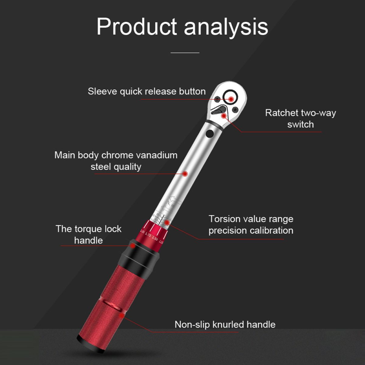 16PCS Torque Wrench Allen Key Tool 2-24Nm Adjustable Ratchet Wrench 1/4'' Socket Wrench Set for Bicycle Repair Tool Kits