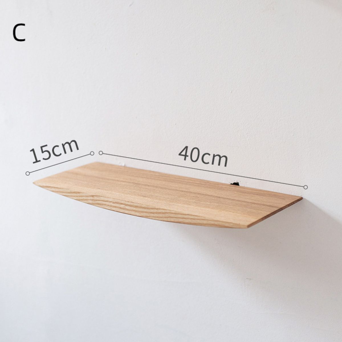 1pc Wooden Semicircle Wall Shelf Background Wall Hanging Projector Display Stand Storage Organization Suspension Home Decoration